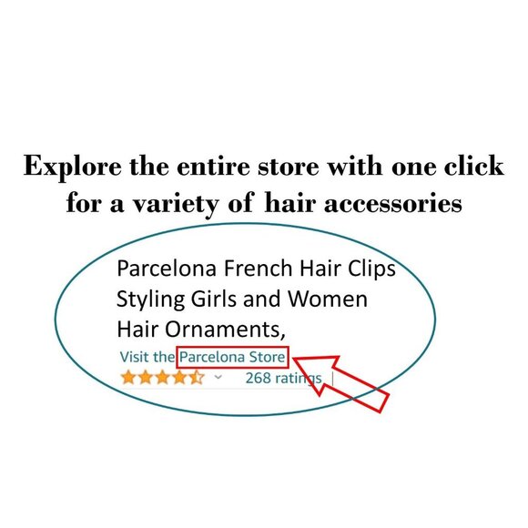 French Tortoise Shell Black Ponytail Hair Clips Set of 2 for Women Girls